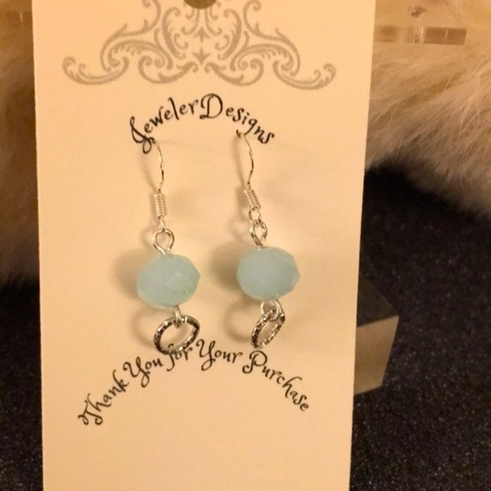 Stone Earrings in 925 Silver Handmade